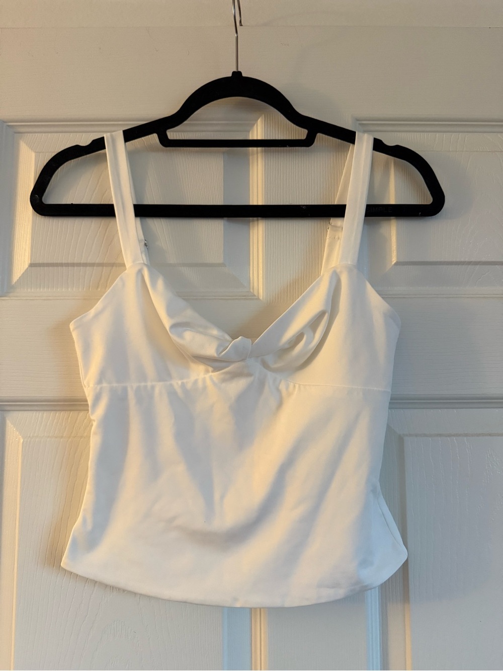 Whim Boutique White Women's Twist Front Cami Top - Size Small